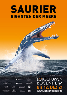 Ausstellung Saurier Plakatmotiv mit Liopleurodon Ausstellung Saurier Plakatmotiv mit Liopleurodon